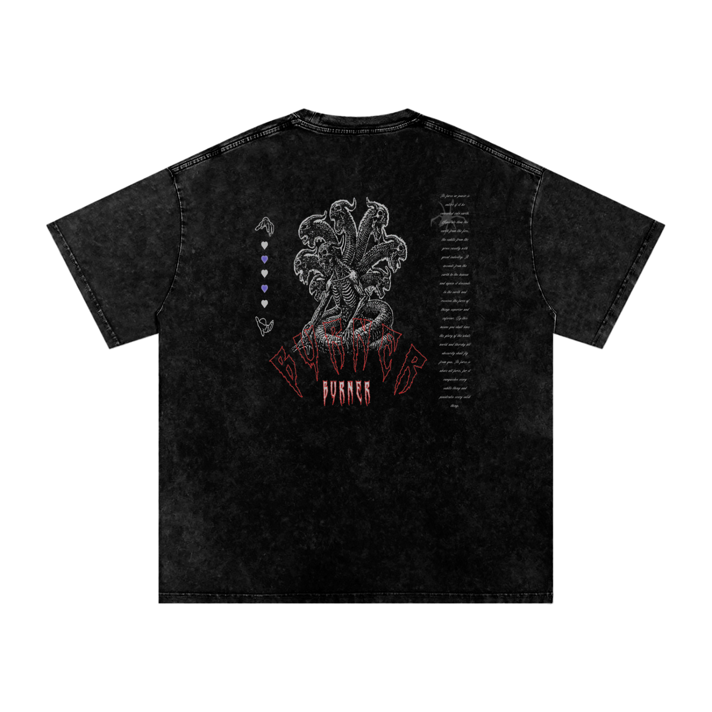 As Above So Below - Acid Wash Oversize T-Shirt - 250 GSM