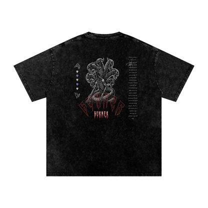 As Above So Below - Acid Wash Oversize T-Shirt - 250 GSM
